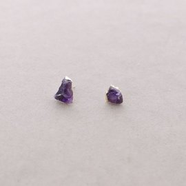 Oorbel natuursteen Amethyst