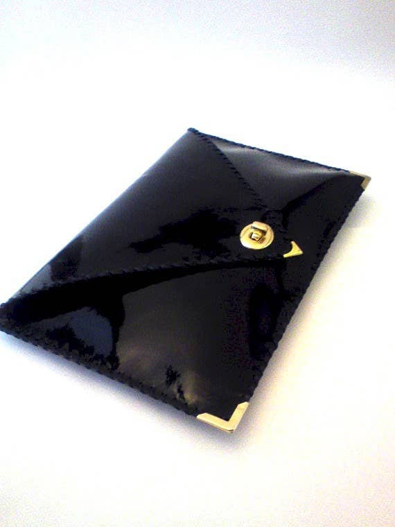 Clutch zwart lak | ANA KOUTSI