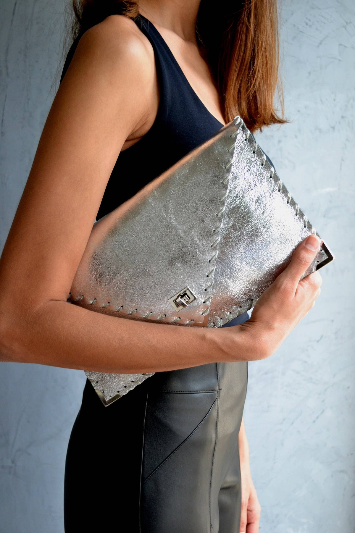 Clutch zilver | ANA KOUTSI