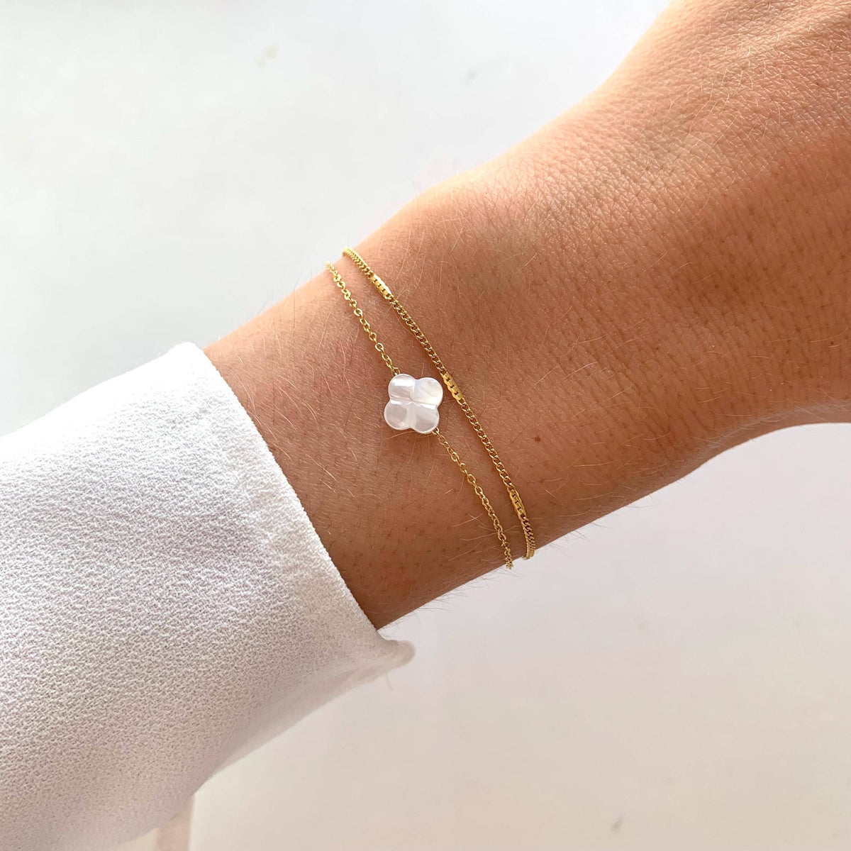 Dubbele klaver armband