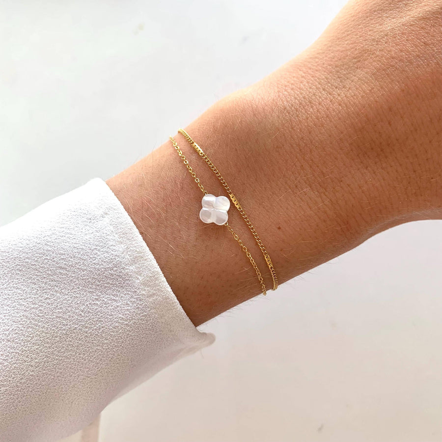 Dubbele klaver armband