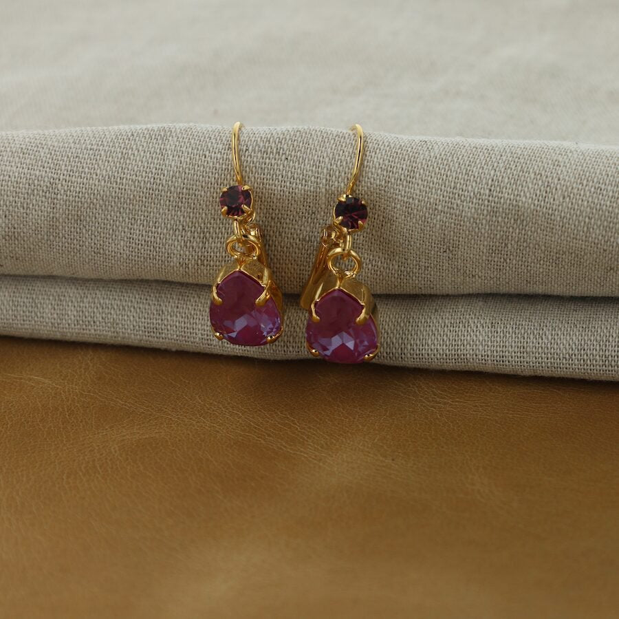 Klassieke mini-oorbellen met orchidee-effect