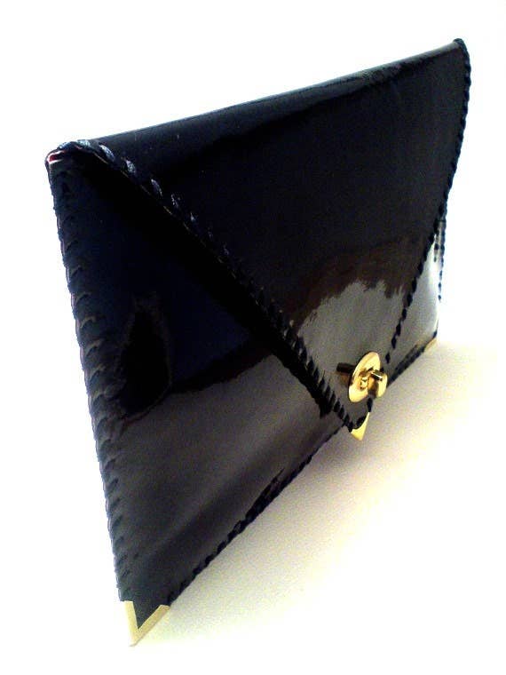 Clutch zwart lak | ANA KOUTSI